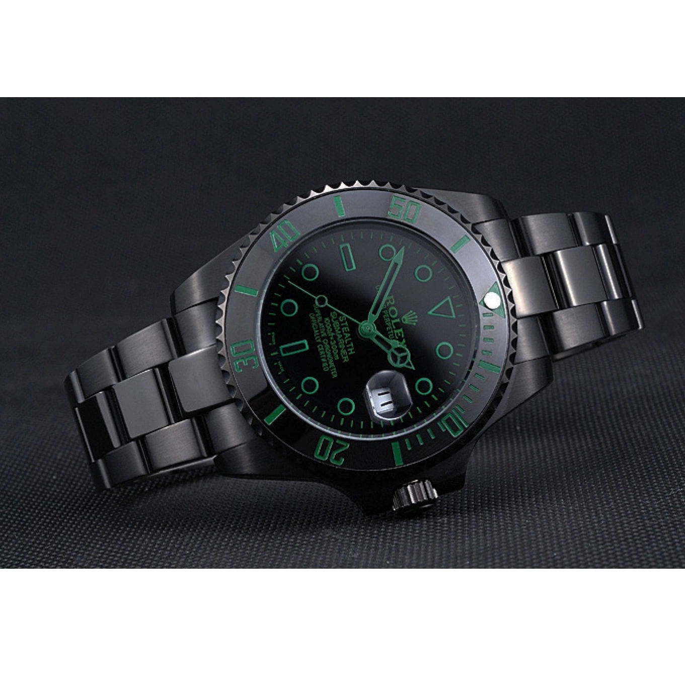 Good copy rolex watches Submariner Black 622007 Ceramic Stealth Rolex 0712